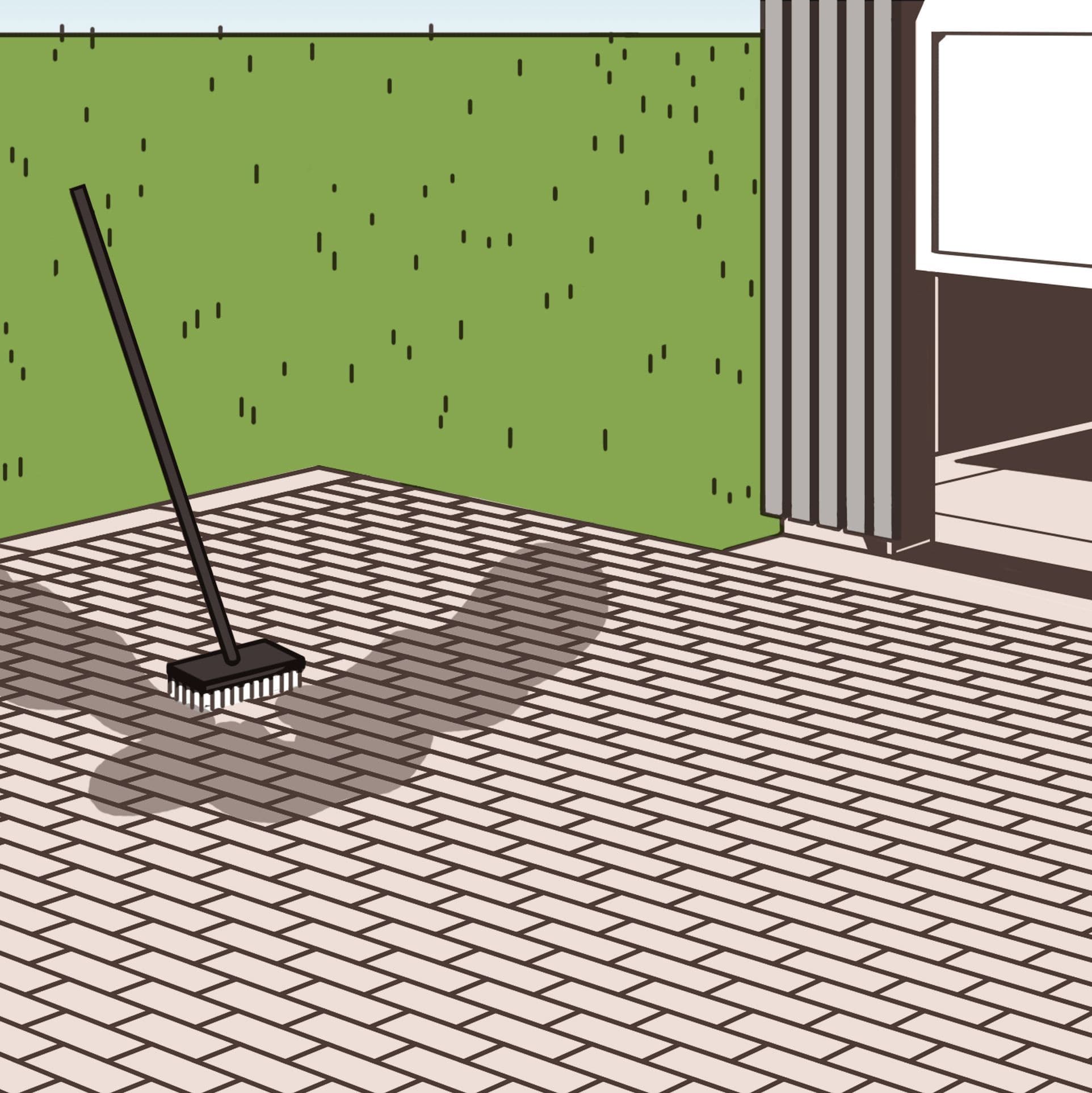 Illustrasjon som viser hvordan legge belegninsstein.