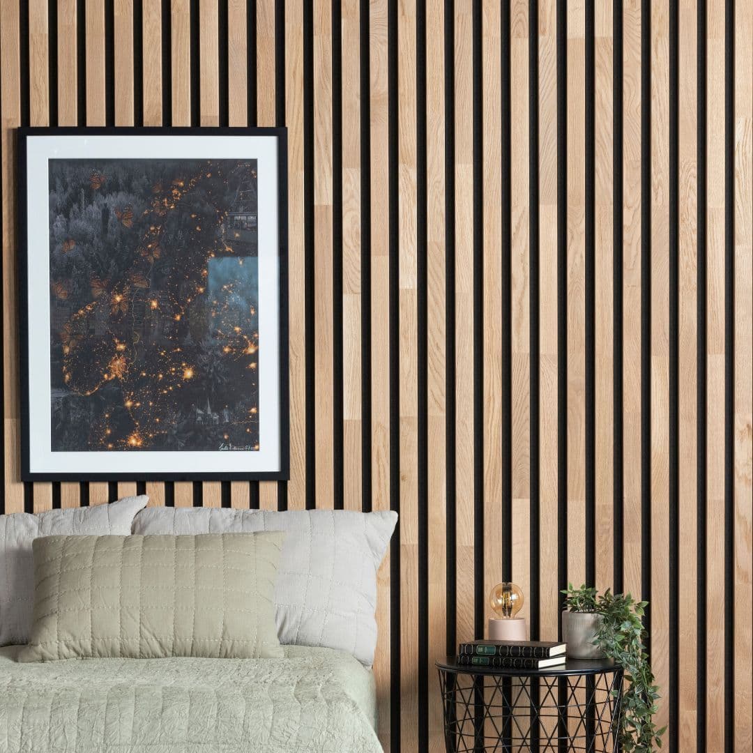 Ferdig spilevegg stue.