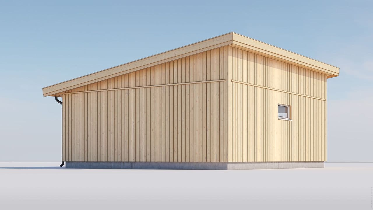 Saltdalsgarasjen dobbelgarasje med skråtak 8 grader.