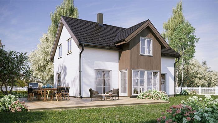hus med uteområde