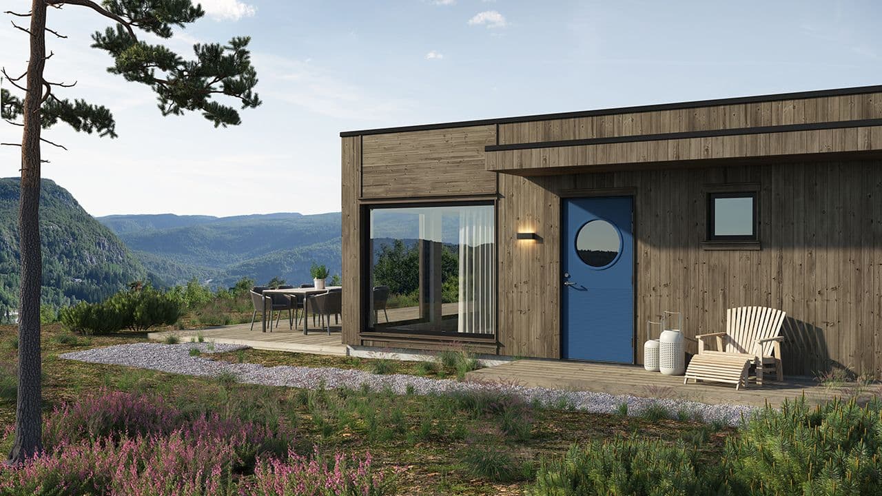 Vindu med 3 lagsglass i funkisbolig.