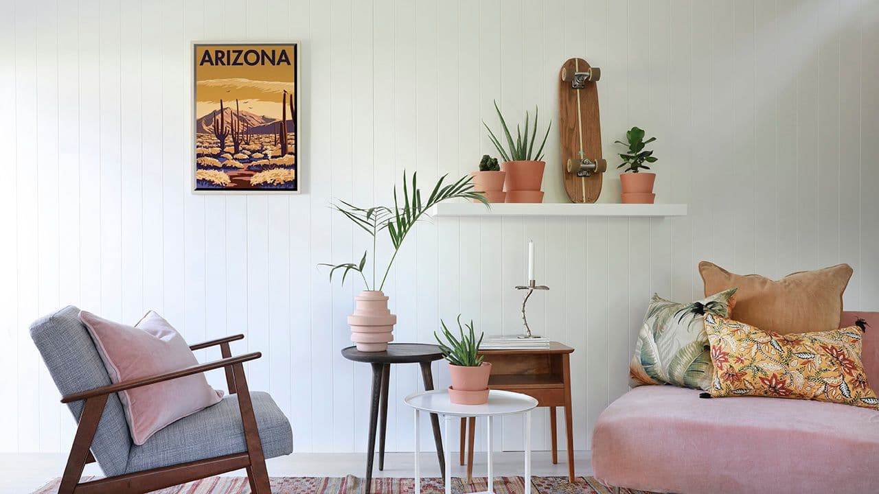 Male panel ferdigmalt veggplate.